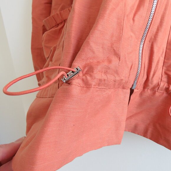 ATHLETA X ALICIA KEYS Enlighten Up Linen Bomber Jacket in Clay Orange - Size 2X - Picture 10 of 16